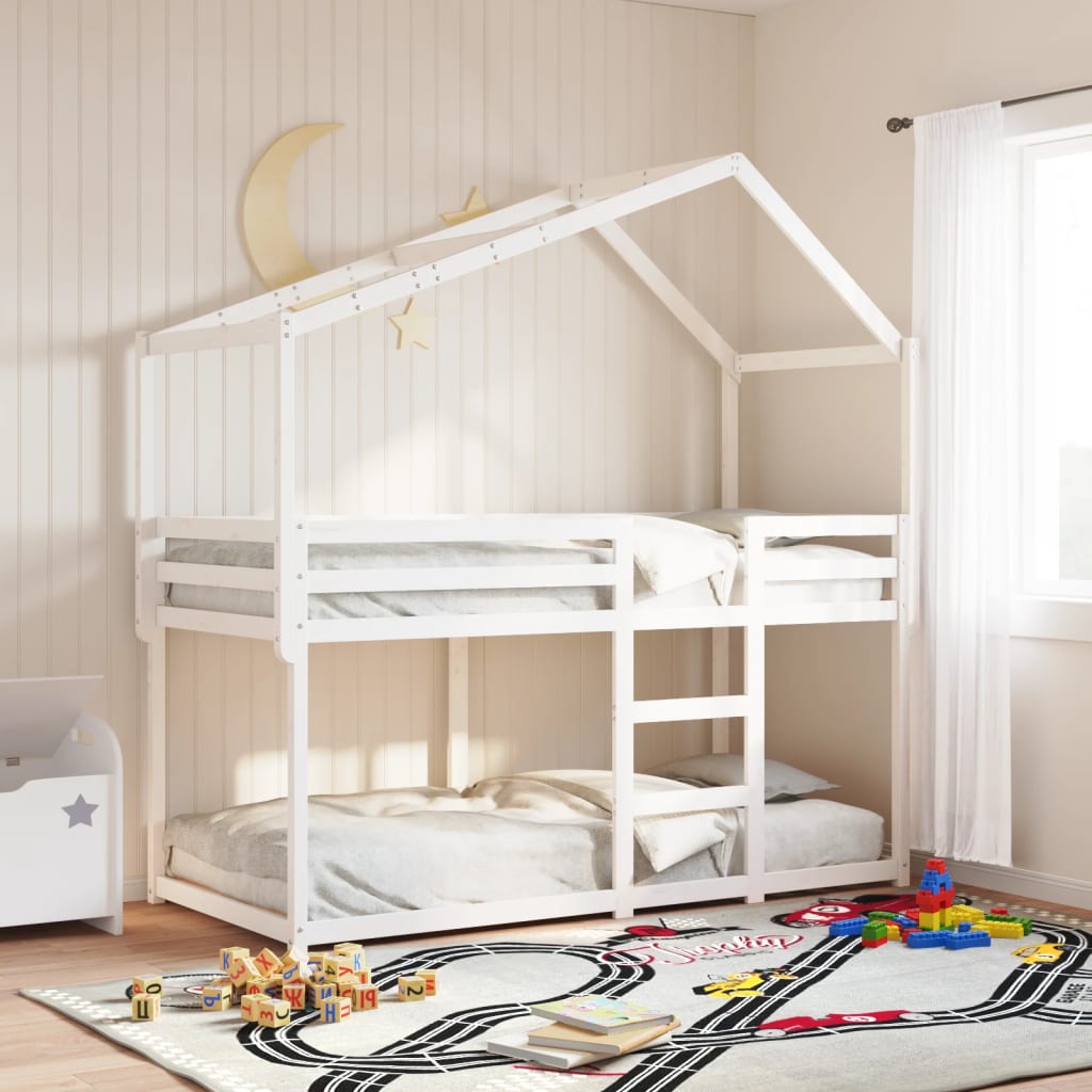 Toit de lit pour enfants 203x95,5x142 cm bois de pin massif