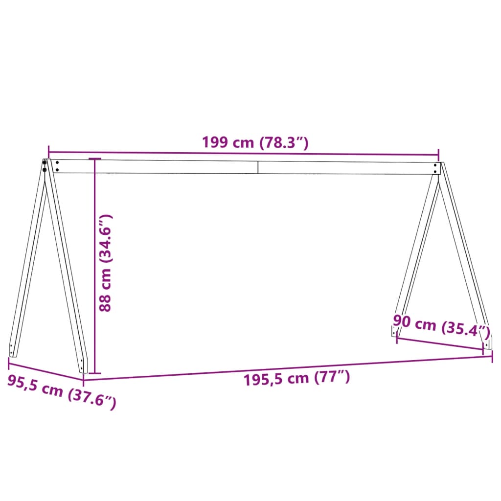 Toit de lit pour enfants blanc 199x95,5x88cm bois de pin massif
