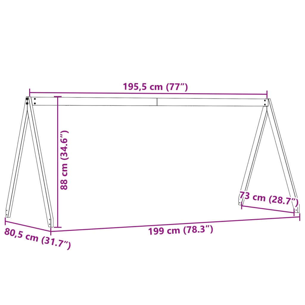 Toit de lit pour enfants blanc 199x80,5x88cm bois de pin massif