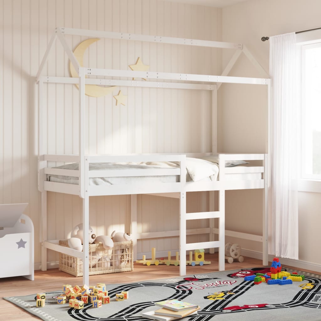 Toit de lit pour enfants 217x95,5x159 cm bois de pin massif - XIOS
