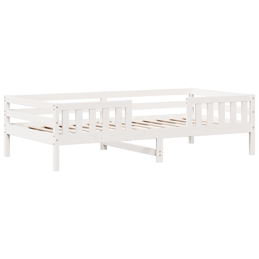 Cadre de lit sans matelas blanc 100x200 cm bois de pin massif - XIOS