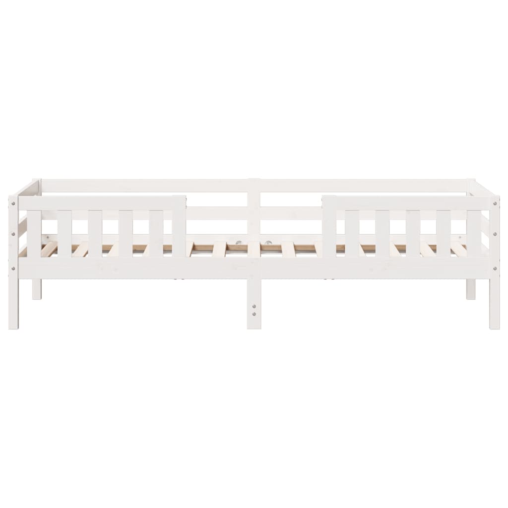 Cadre de lit sans matelas blanc 100x200 cm bois de pin massif - XIOS