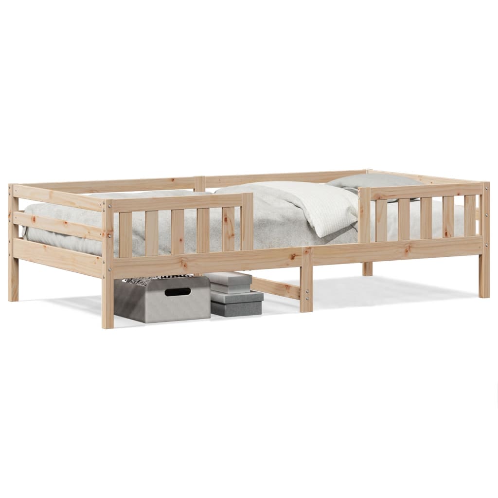 Cadre de lit sans matelas 90x200 cm bois de pin massif - XIOS