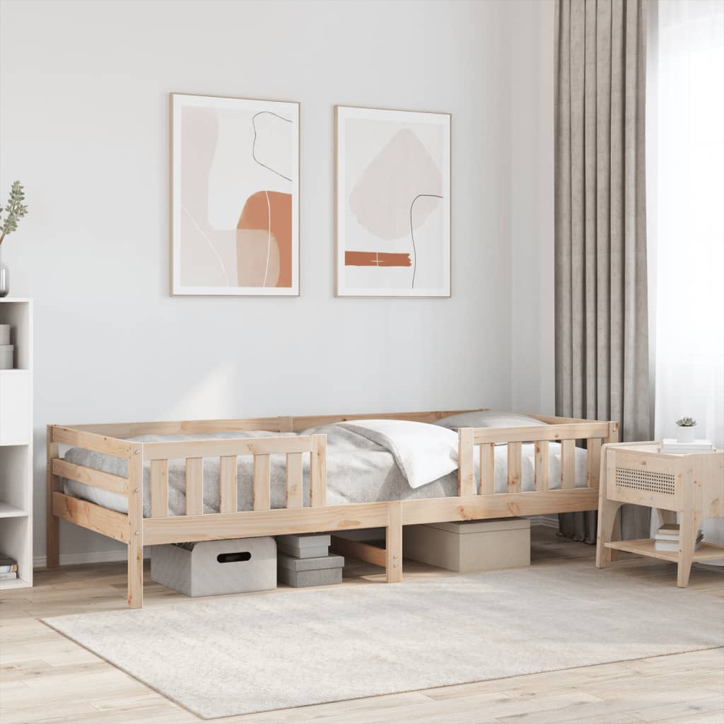 Cadre de lit sans matelas 90x200 cm bois de pin massif - XIOS
