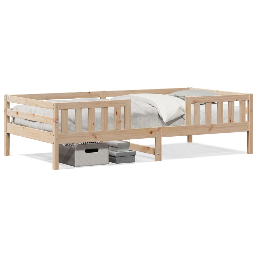 Cadre de lit sans matelas 80x200 cm bois massif de pin - XIOS