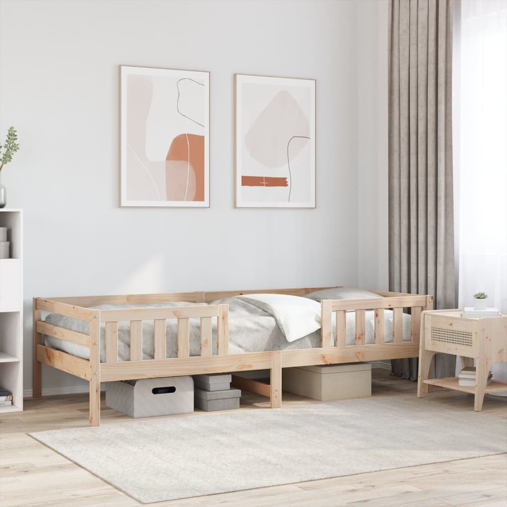 Cadre de lit sans matelas 80x200 cm bois massif de pin - XIOS