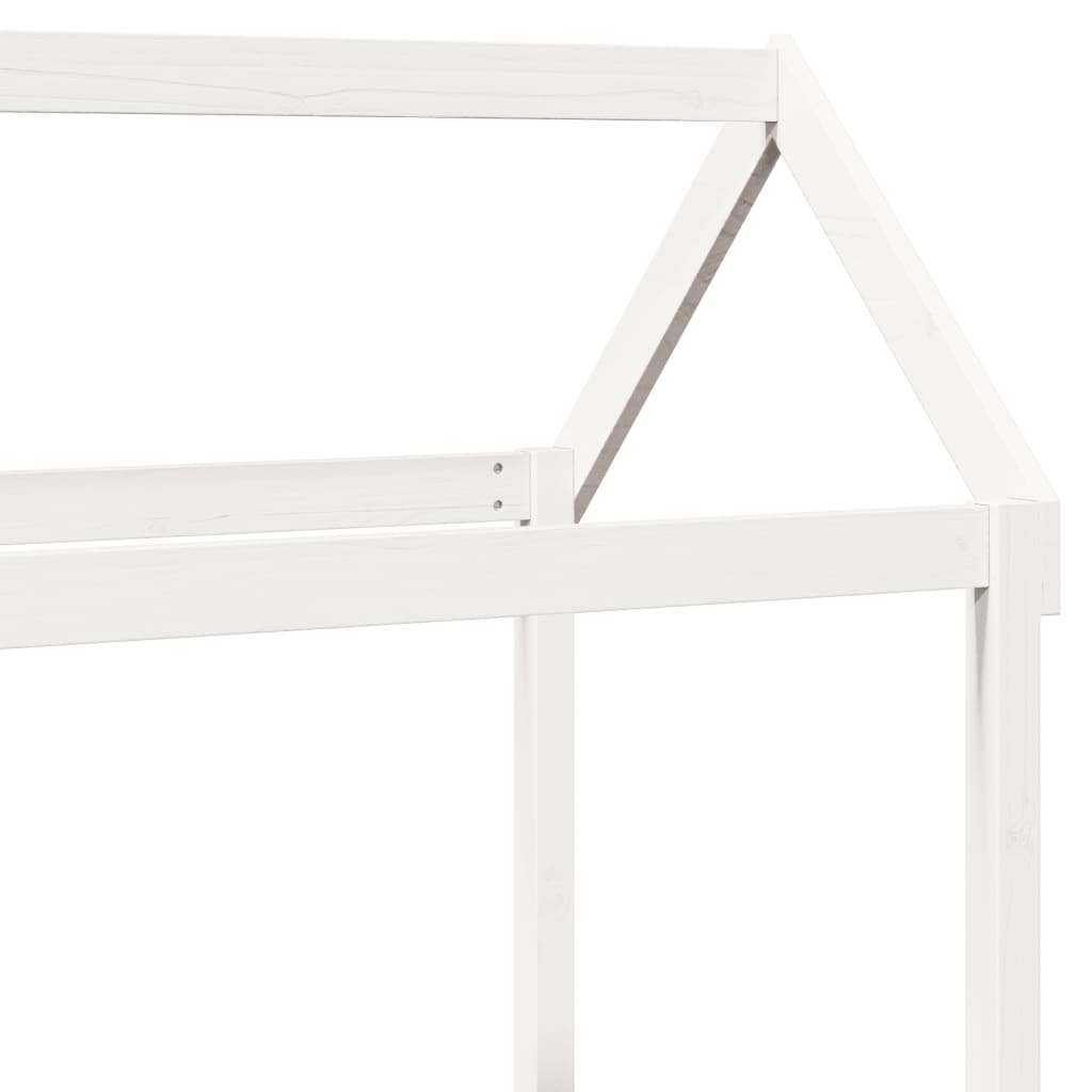 Toit de lit pour enfants blanc 98x70x176,5cm bois de pin massif