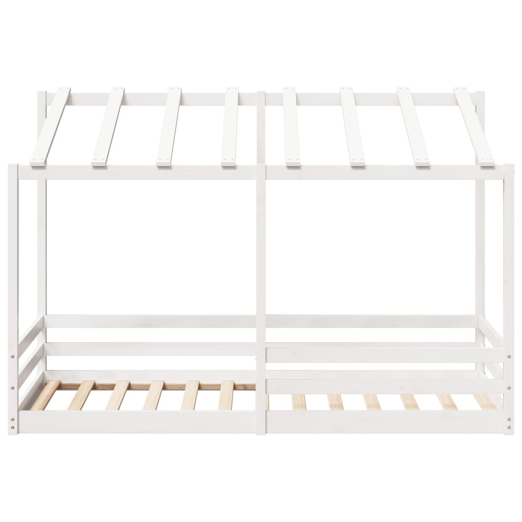 Lit pour enfants sans matelas blanc 100x200 cm bois pin massif - XIOS