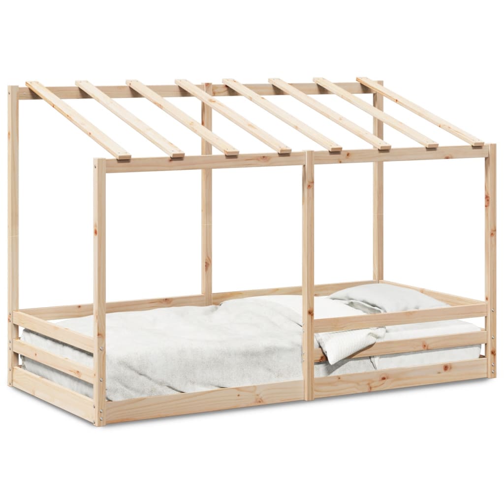Lit pour enfants sans matelas blanc 80x200 cm bois pin massif - XIOS