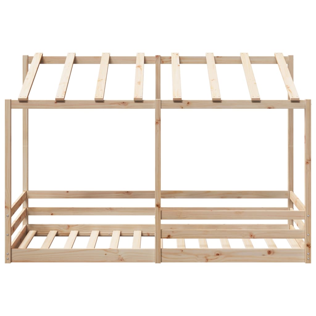 Lit pour enfants sans matelas blanc 80x200 cm bois pin massif - XIOS