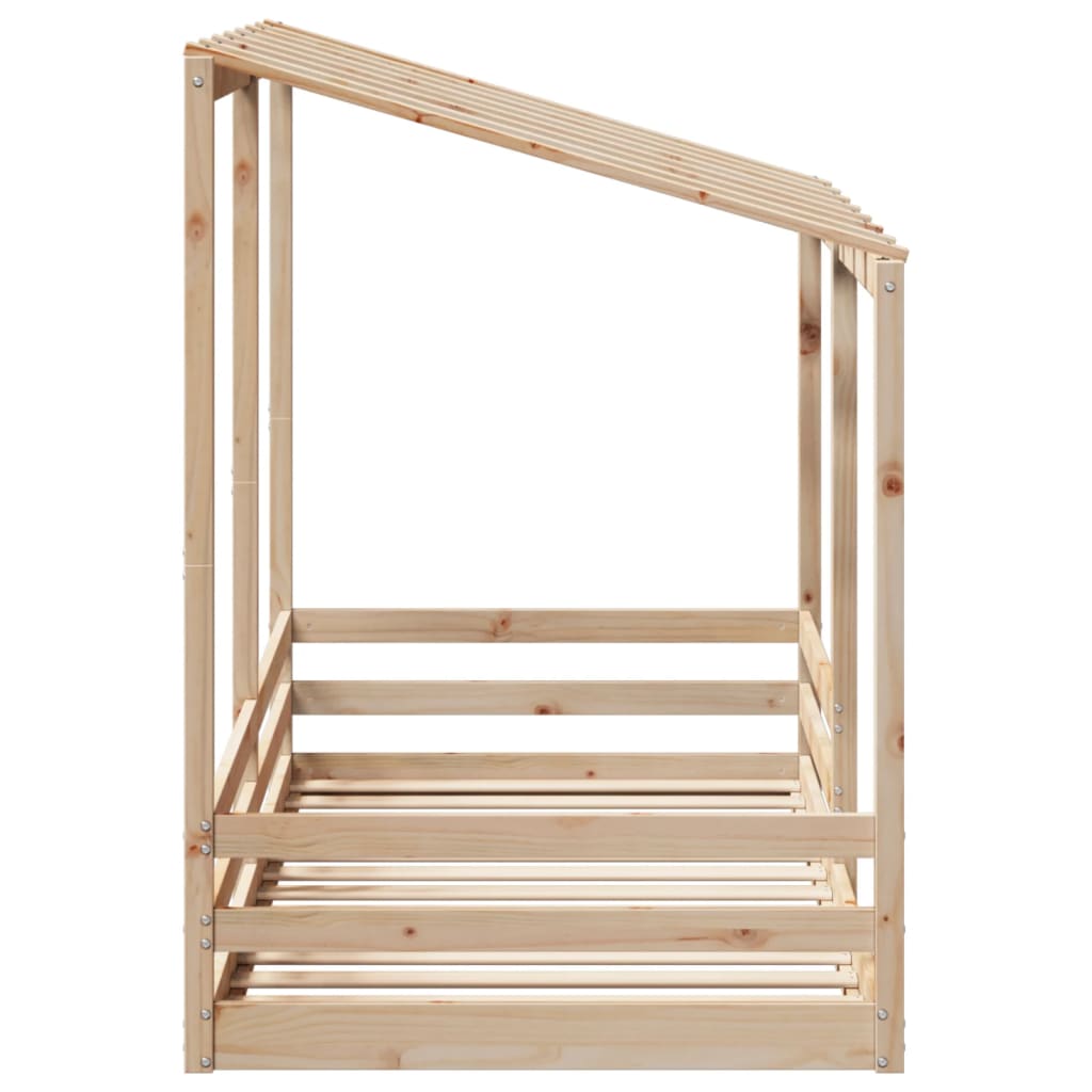 Lit pour enfants sans matelas blanc 80x200 cm bois pin massif - XIOS