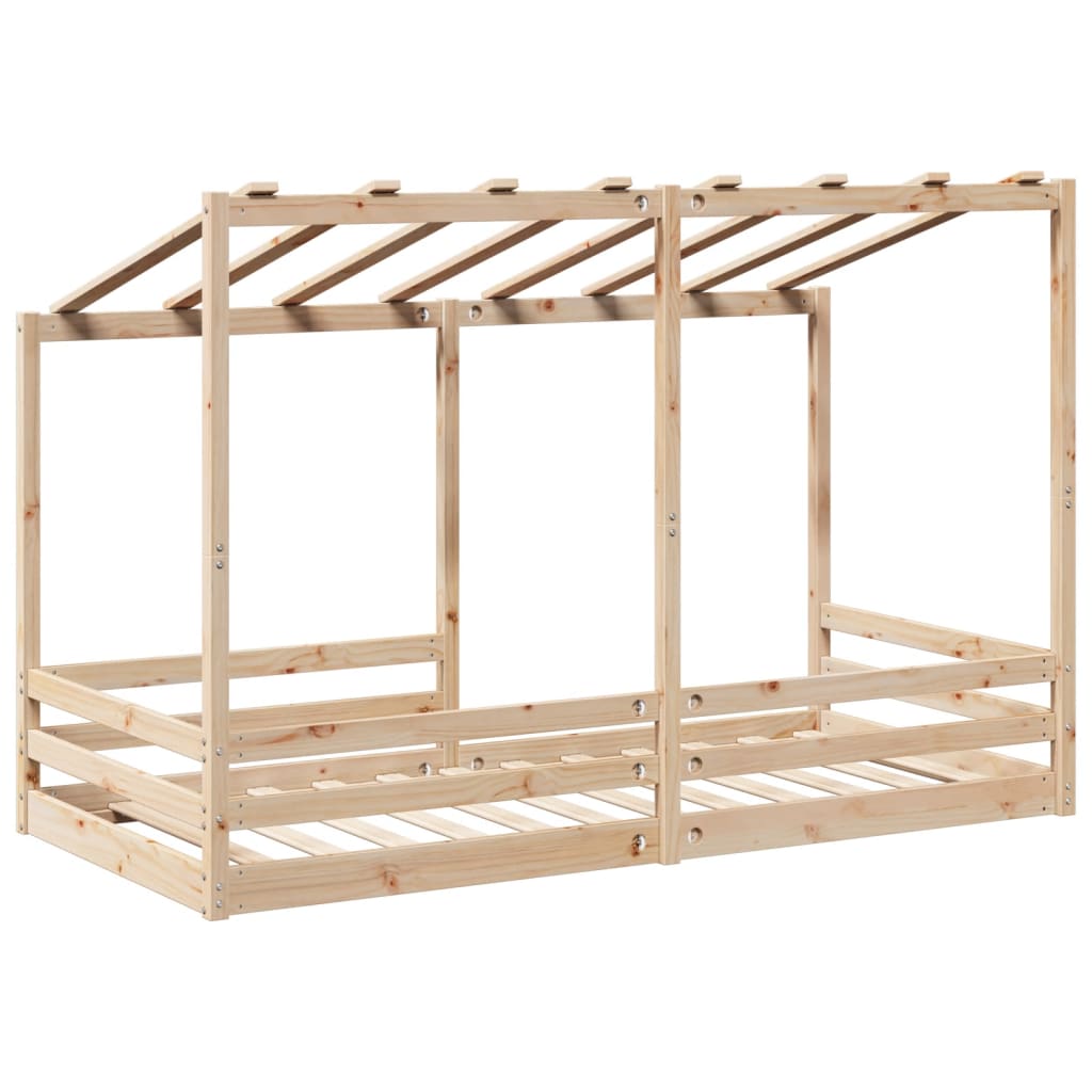 Lit pour enfants sans matelas blanc 80x200 cm bois pin massif - XIOS