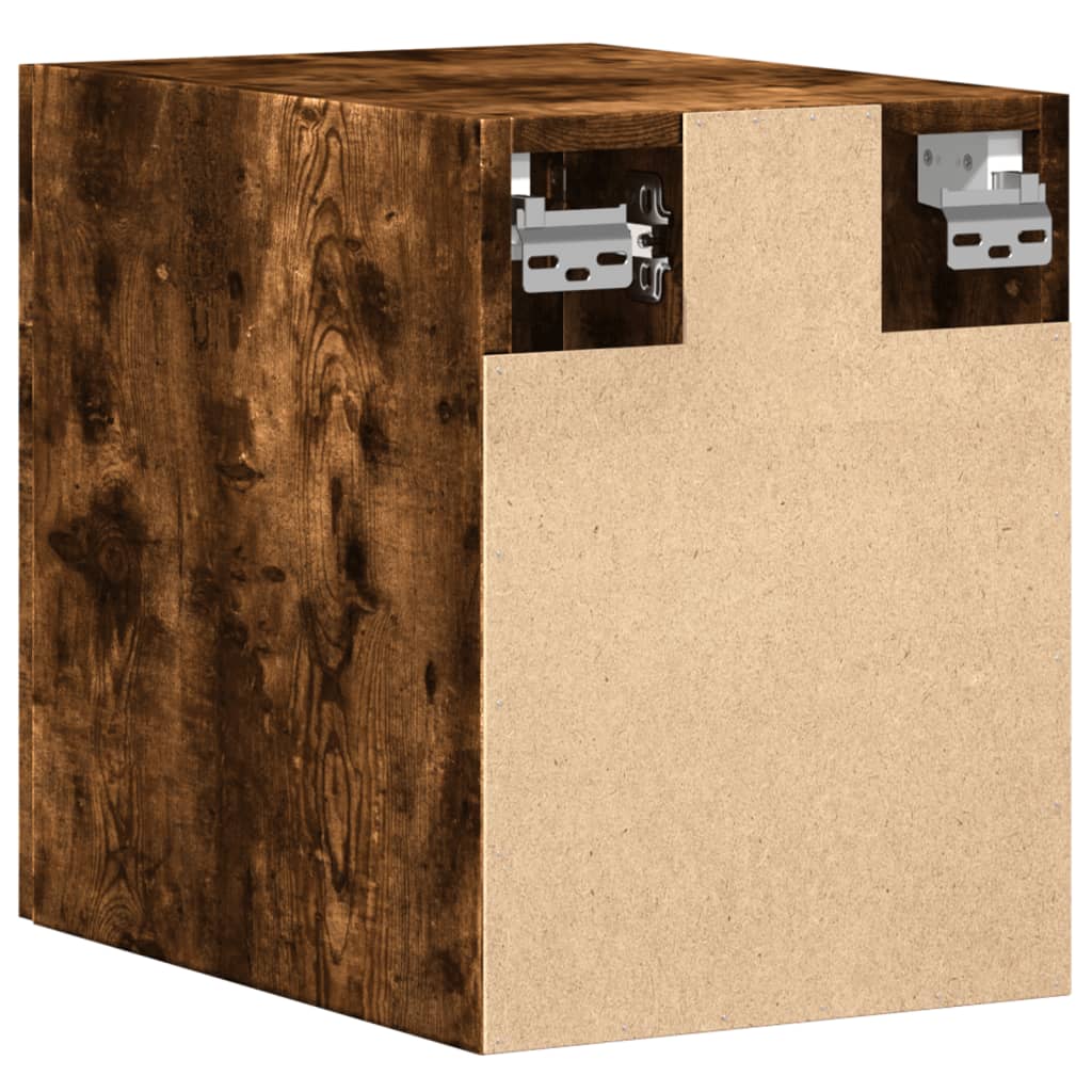 Armoire murale chêne fumé 30x42,5x40 cm bois d'ingénierie - XIOS