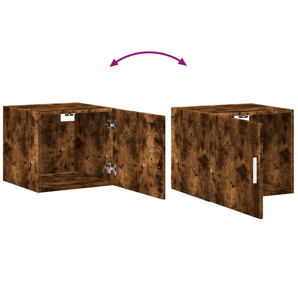 Armoire murale chêne fumé 45x42,5x40 cm bois d'ingénierie - XIOS