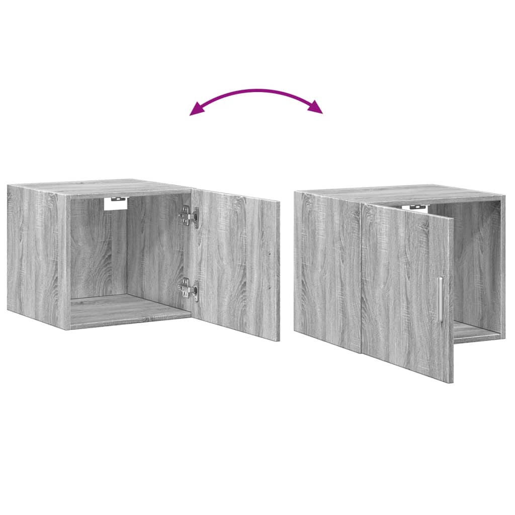 Armoire murale sonoma gris 45x42,5x40 cm bois d'ingénierie - XIOS