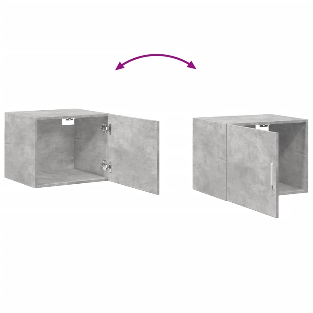 Armoire murale gris béton 50x42,5x40 cm bois d'ingénierie - XIOS