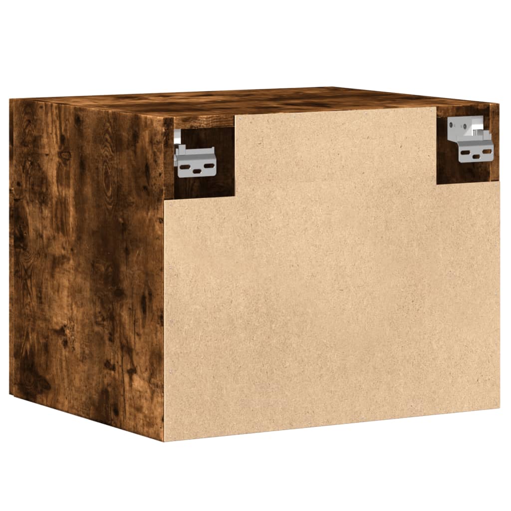 Armoire murale chêne fumé 50x42,5x40 cm bois d'ingénierie - XIOS