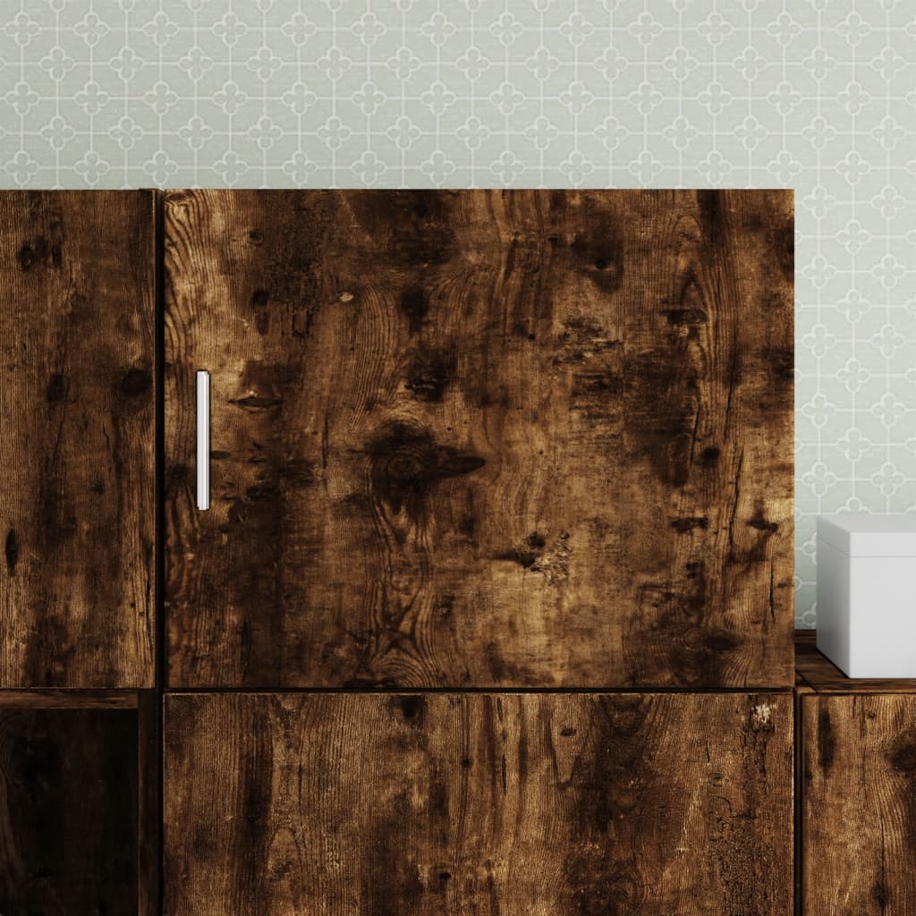 Armoire murale chêne fumé 50x42,5x40 cm bois d'ingénierie - XIOS