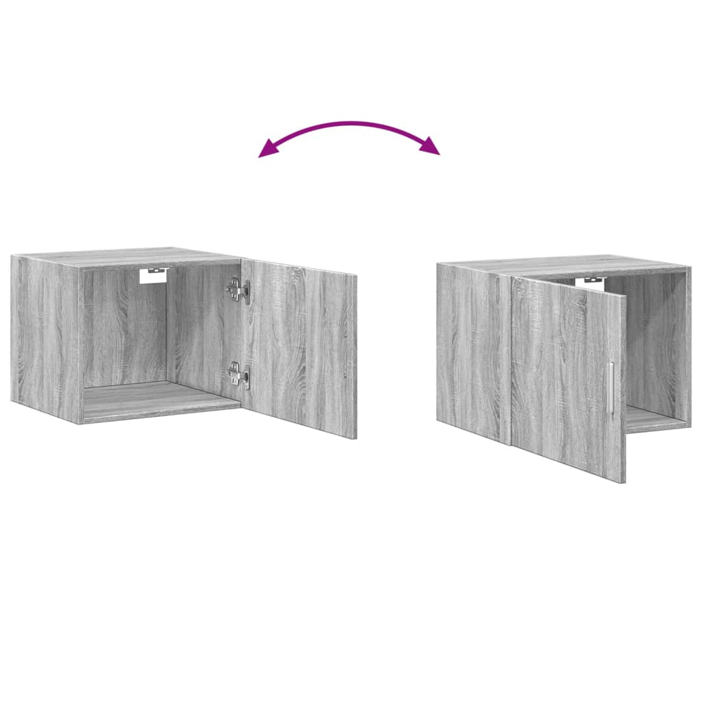 Armoire murale sonoma gris 50x42,5x40 cm bois d'ingénierie - XIOS