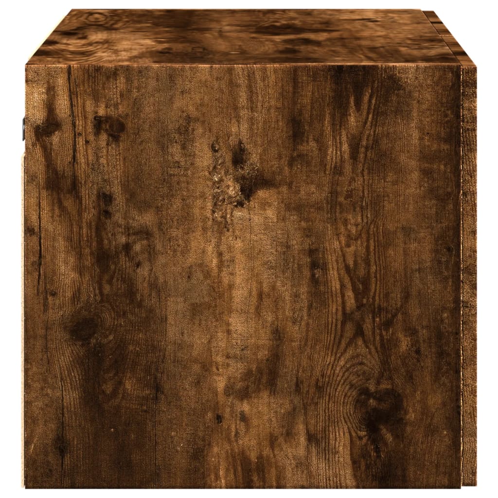 Armoire murale chêne fumé 70x42,5x40 cm bois d'ingénierie - XIOS