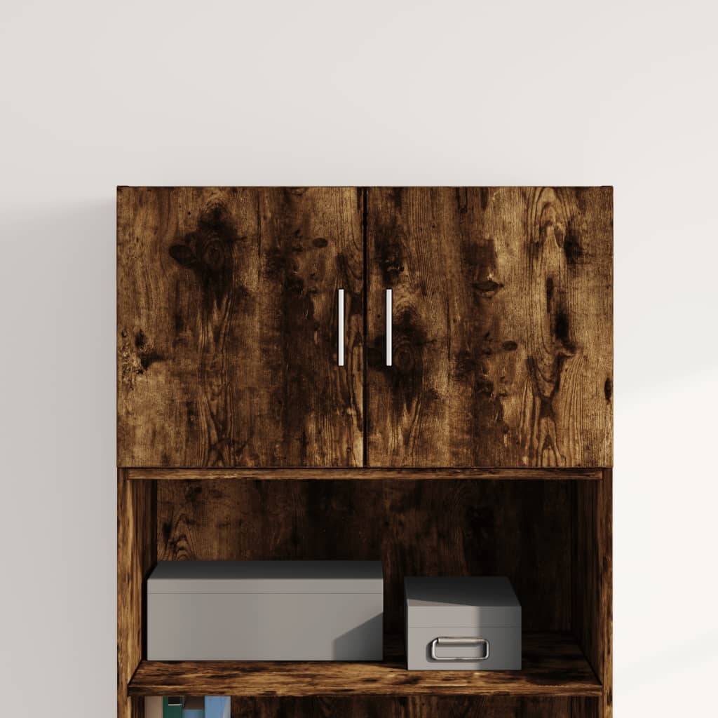 Armoire murale chêne fumé 70x42,5x40 cm bois d'ingénierie - XIOS
