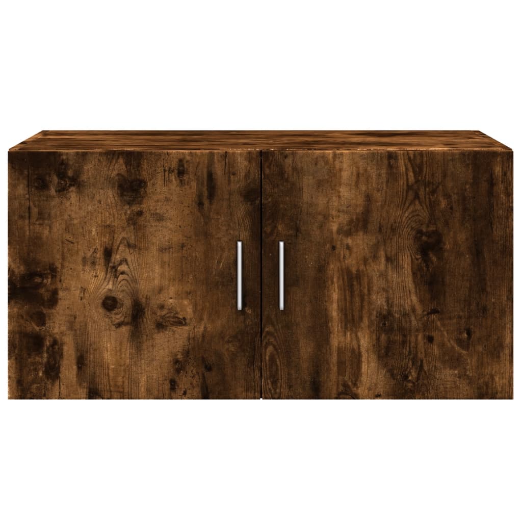 Armoire murale chêne fumé 80x42,5x40 cm bois d'ingénierie - XIOS