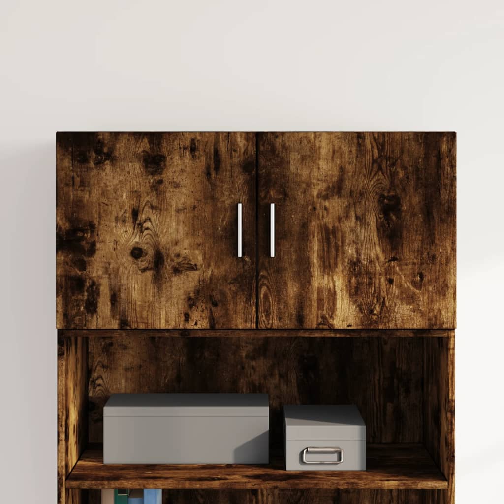 Armoire murale chêne fumé 80x42,5x40 cm bois d'ingénierie - XIOS
