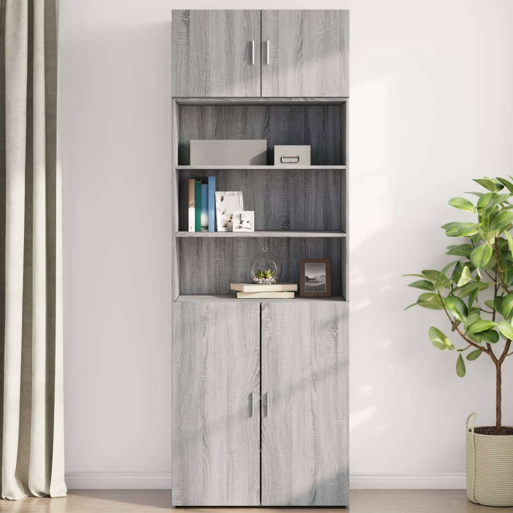 Armoire murale sonoma gris 80x42,5x40 cm bois d'ingénierie - XIOS
