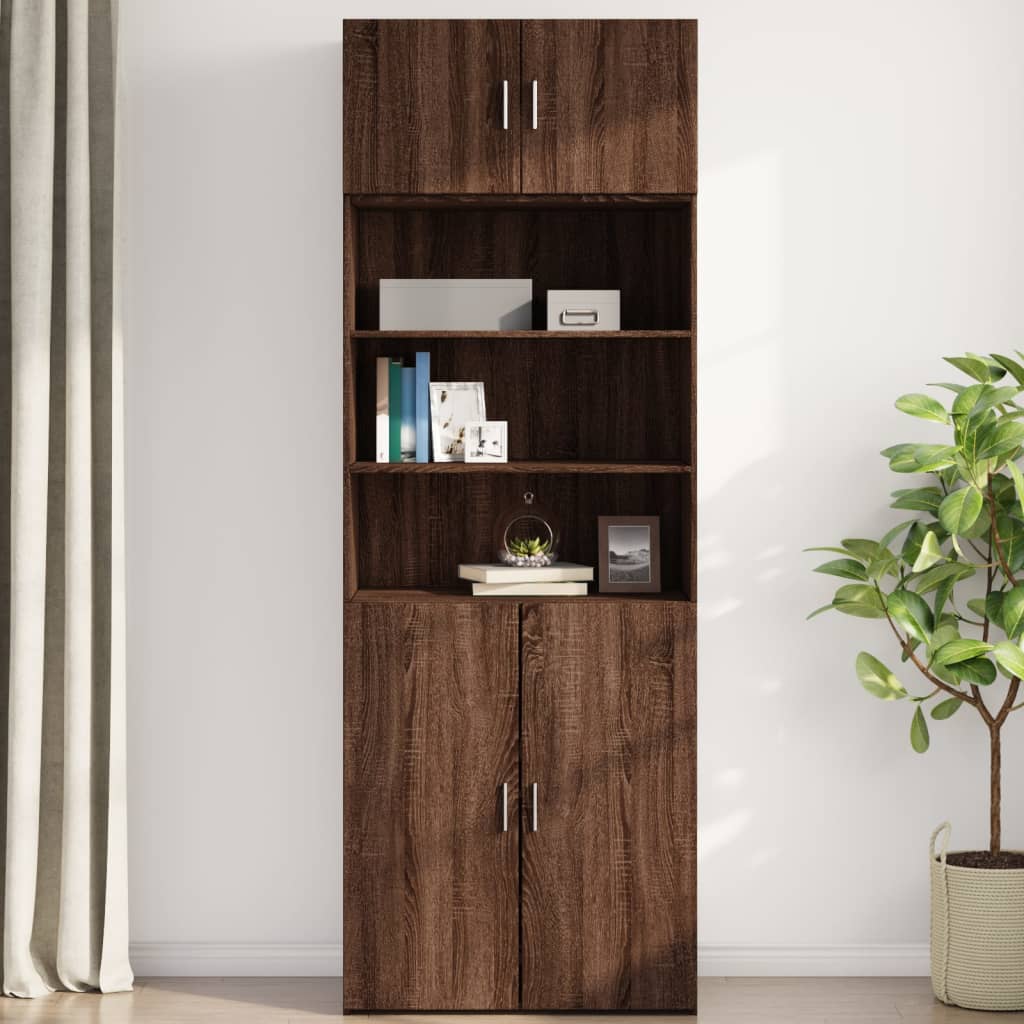 Armoire murale chêne marron 80x42,5x40 cm bois d'ingénierie - XIOS