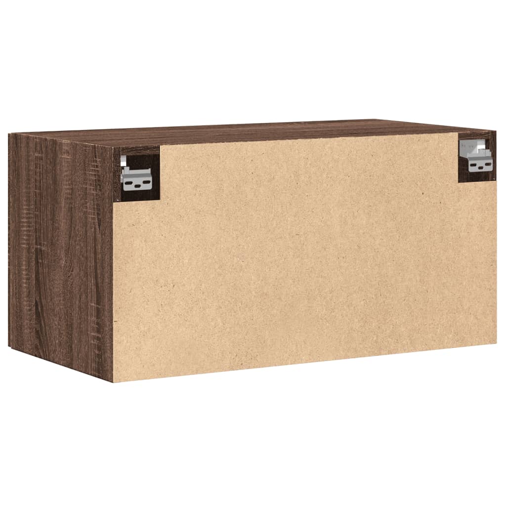 Armoire murale chêne marron 80x42,5x40 cm bois d'ingénierie - XIOS