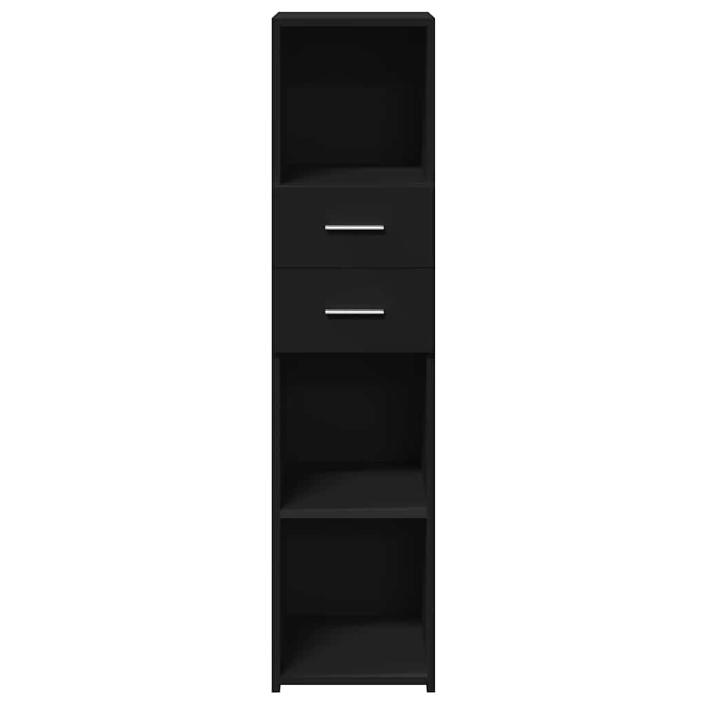 Buffet haut noir 30x42,5x124 cm bois d'ingénierie - XIOS