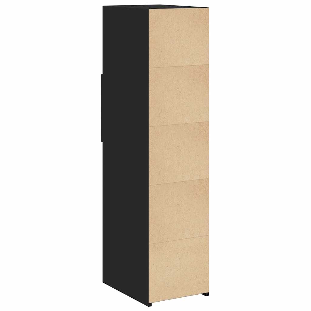 Buffet haut noir 30x42,5x124 cm bois d'ingénierie - XIOS