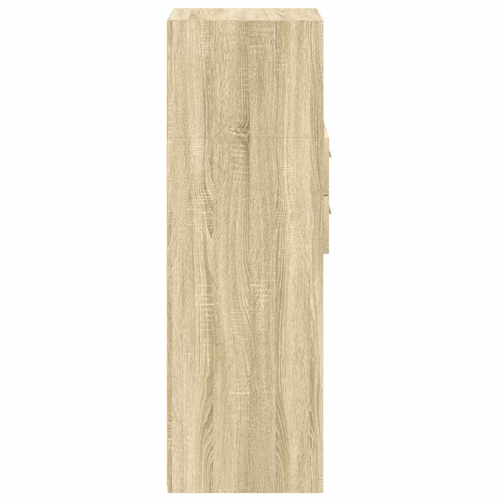Buffet haut chêne sonoma 30x42,5x124 cm bois d'ingénierie - XIOS