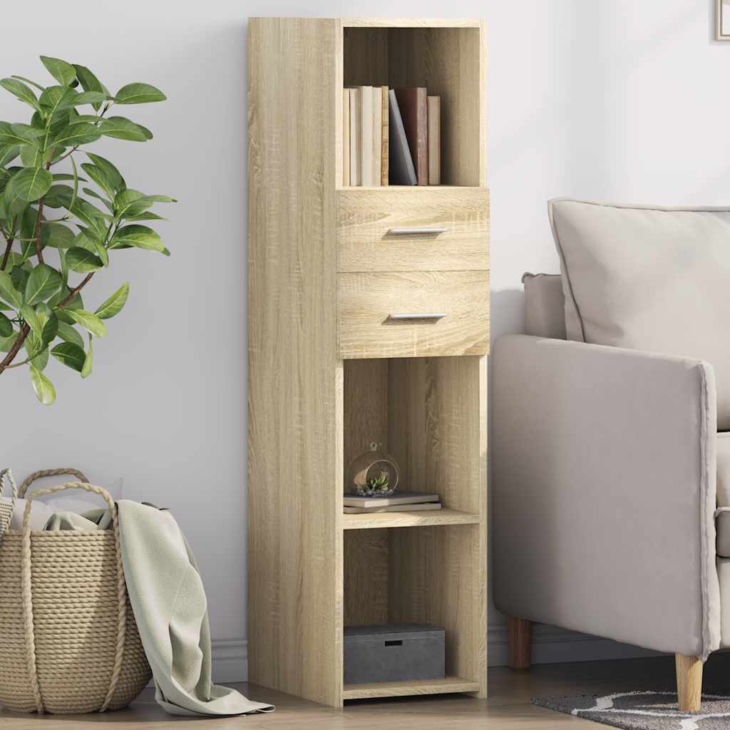 Buffet haut chêne sonoma 30x42,5x124 cm bois d'ingénierie - XIOS