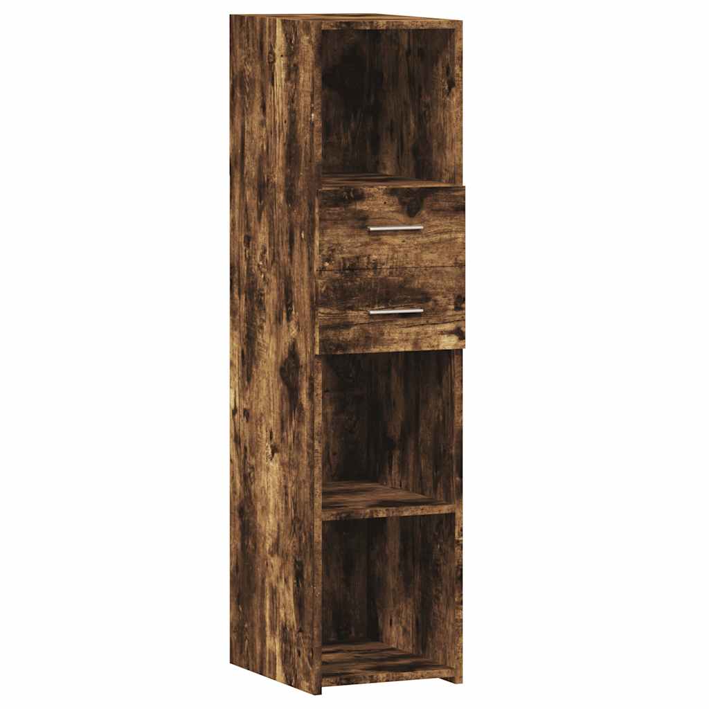 Buffet haut chêne fumé 30x42,5x124 cm bois d'ingénierie - XIOS