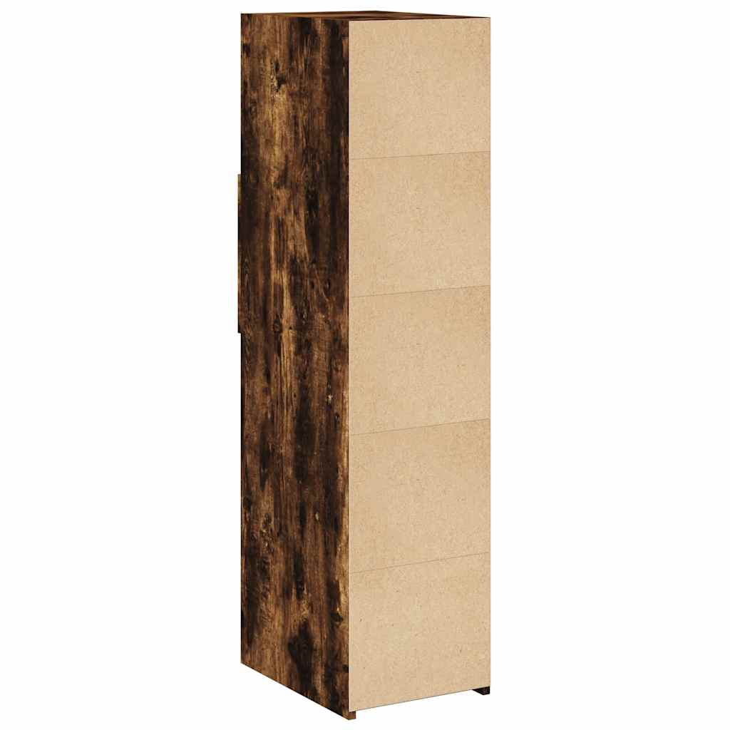 Buffet haut chêne fumé 30x42,5x124 cm bois d'ingénierie - XIOS