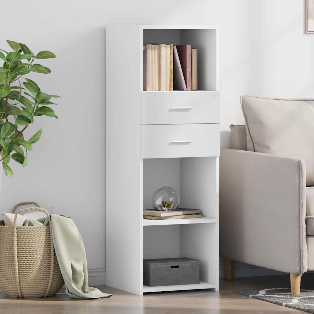 Buffet haut blanc 40x42,5x124 cm bois d'ingénierie - XIOS