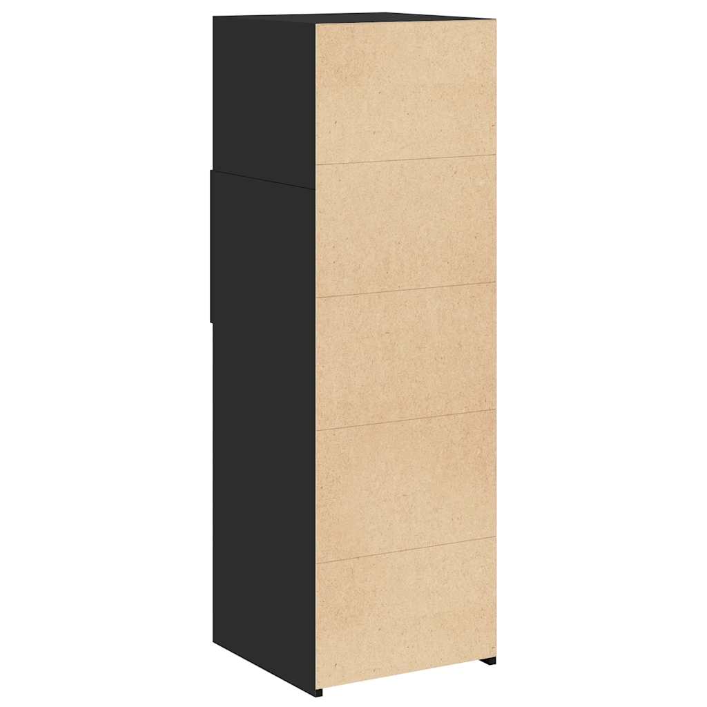 Buffet haut noir 40x42,5x124 cm bois d'ingénierie - XIOS