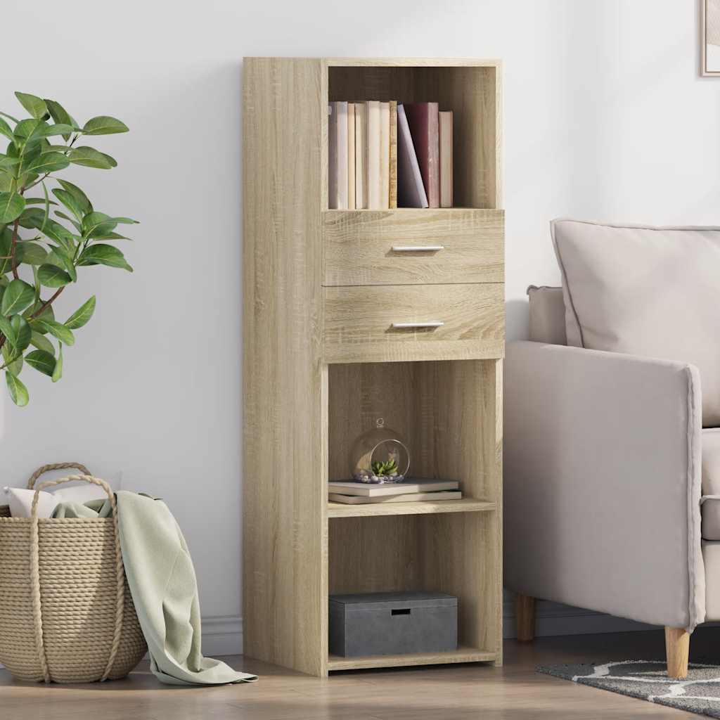 Buffet haut chêne sonoma 40x42,5x124 cm bois d'ingénierie - XIOS