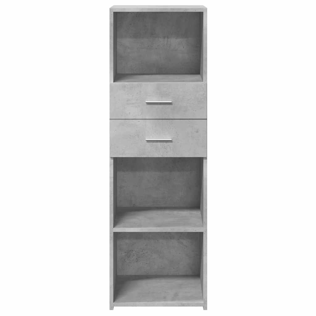 Buffet haut gris béton 40x42,5x124 cm bois d'ingénierie - XIOS