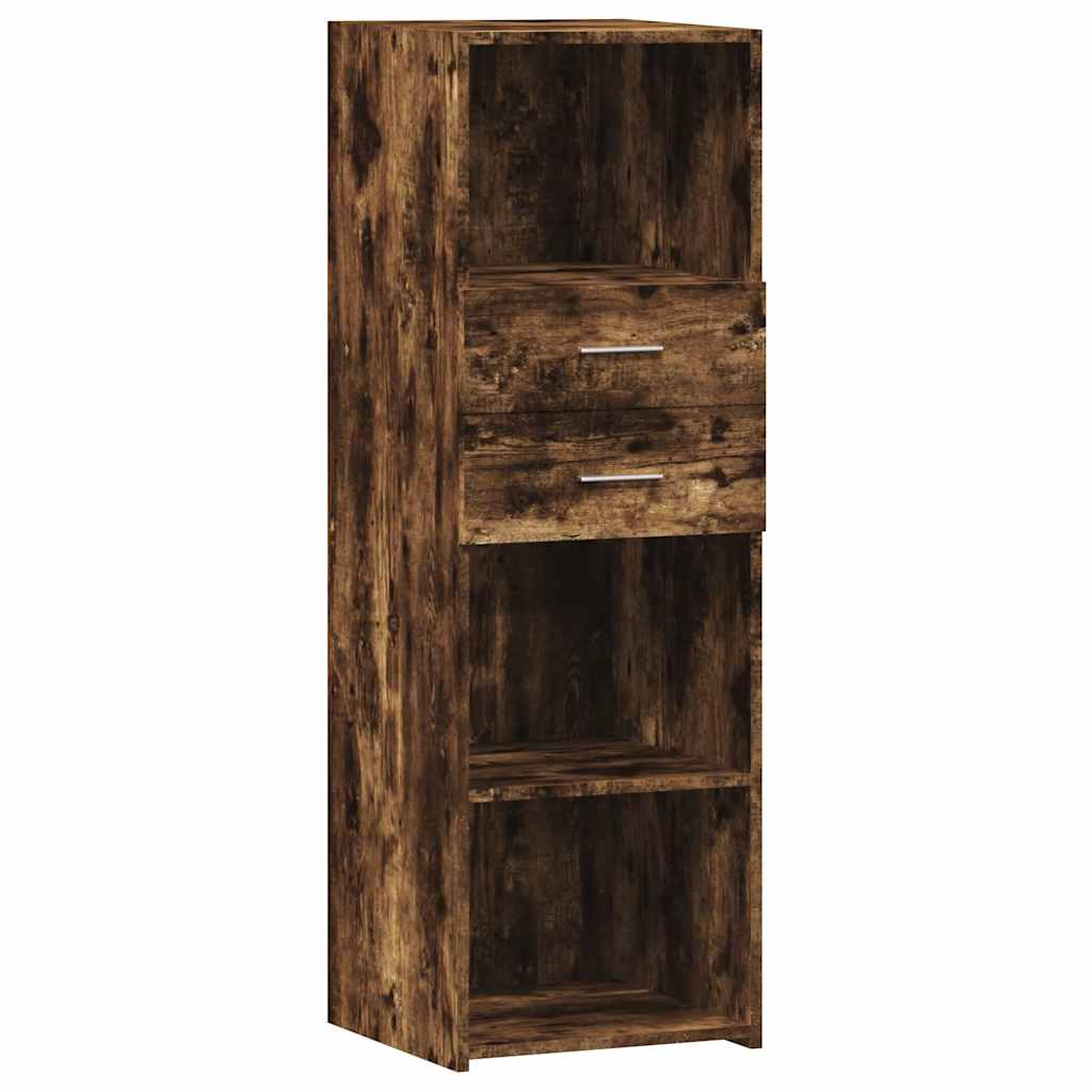 Buffet haut chêne fumé 40x42,5x124 cm bois d'ingénierie - XIOS