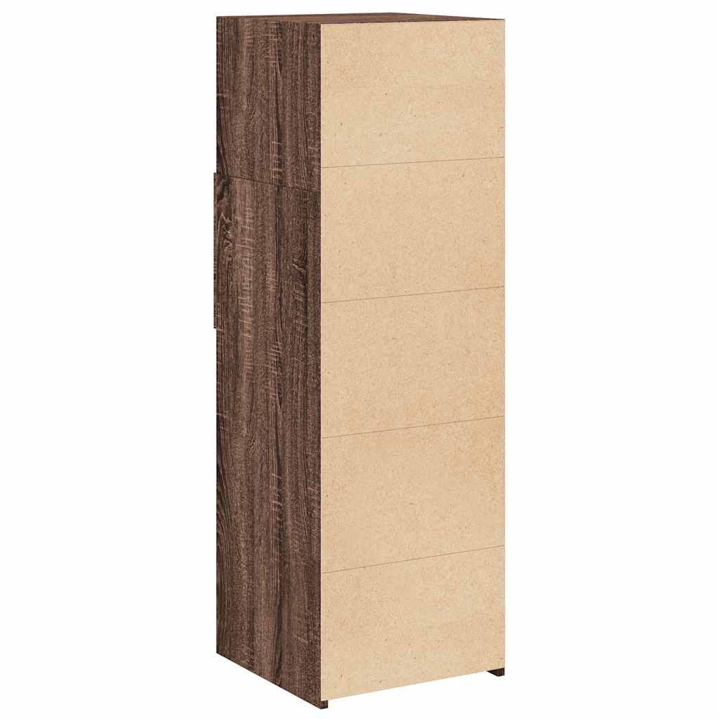 Buffet haut chêne marron 40x42,5x124 cm bois d'ingénierie - XIOS