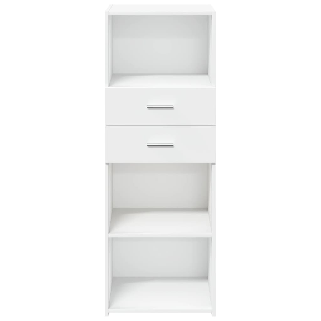 Buffet haut blanc 45x42,5x124 cm bois d'ingénierie - XIOS