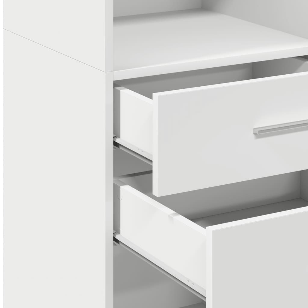 Buffet haut blanc 45x42,5x124 cm bois d'ingénierie - XIOS