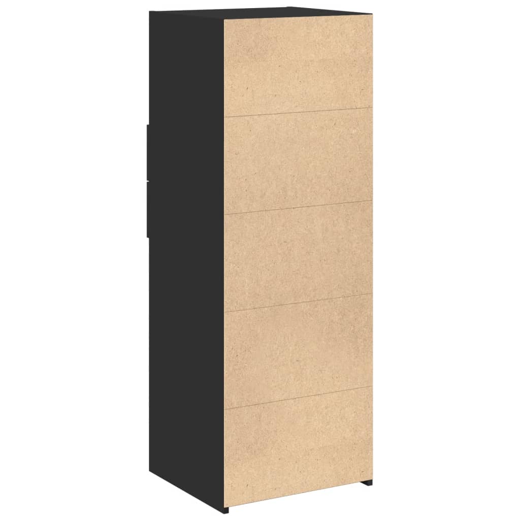 Buffet haut noir 45x42,5x124 cm bois d'ingénierie - XIOS