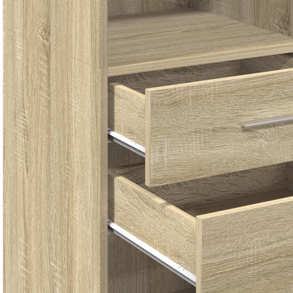 Buffet haut chêne sonoma 45x42,5x124 cm bois d'ingénierie - XIOS
