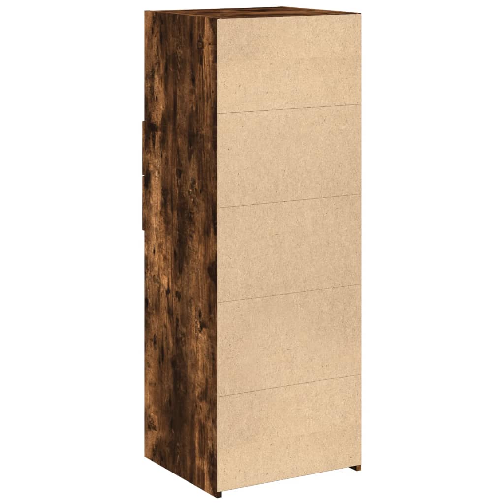 Buffet haut chêne fumé 45x42,5x124 cm bois d'ingénierie - XIOS