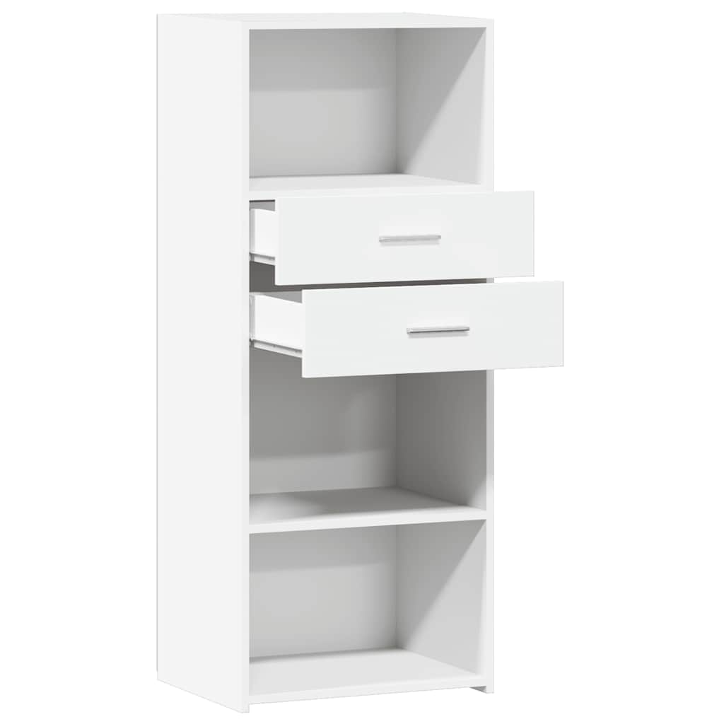 Buffet haut blanc 50x42,5x124 cm bois d'ingénierie - XIOS
