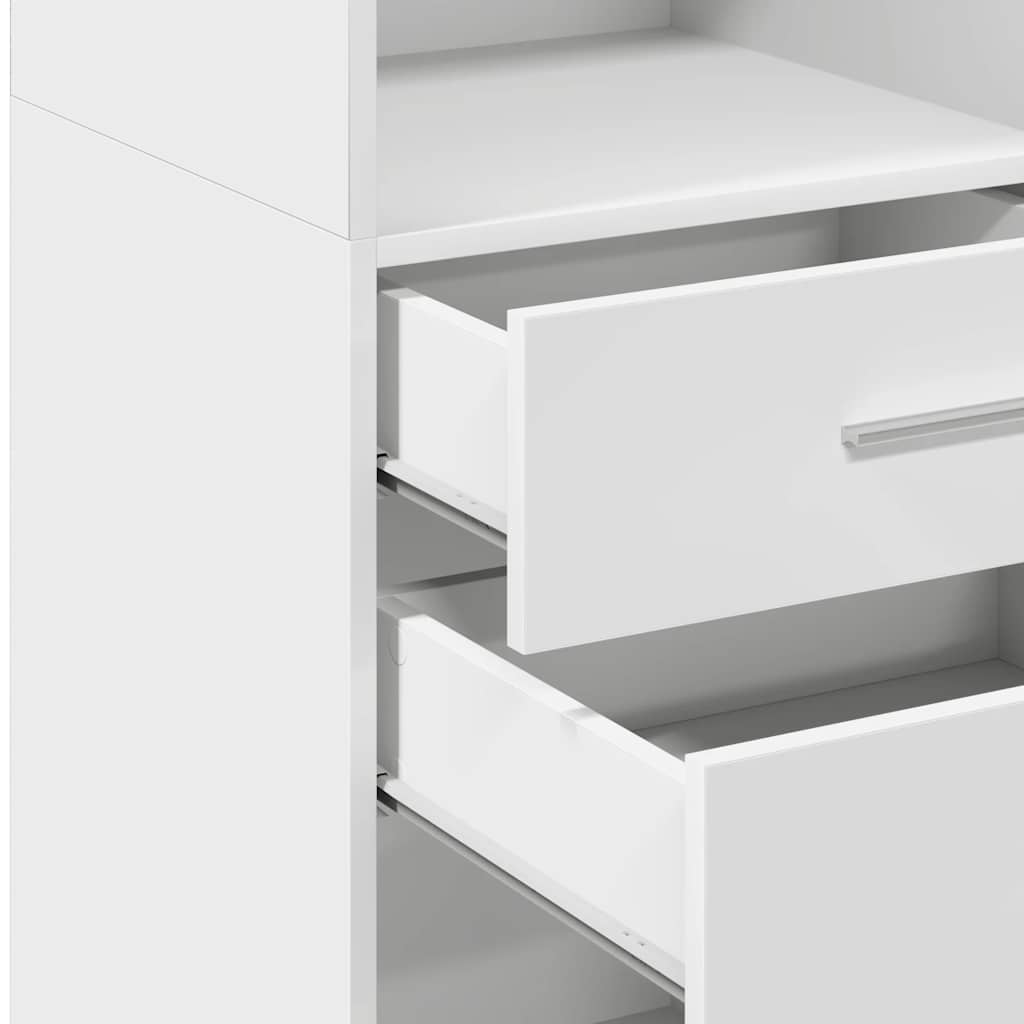 Buffet haut blanc 50x42,5x124 cm bois d'ingénierie - XIOS