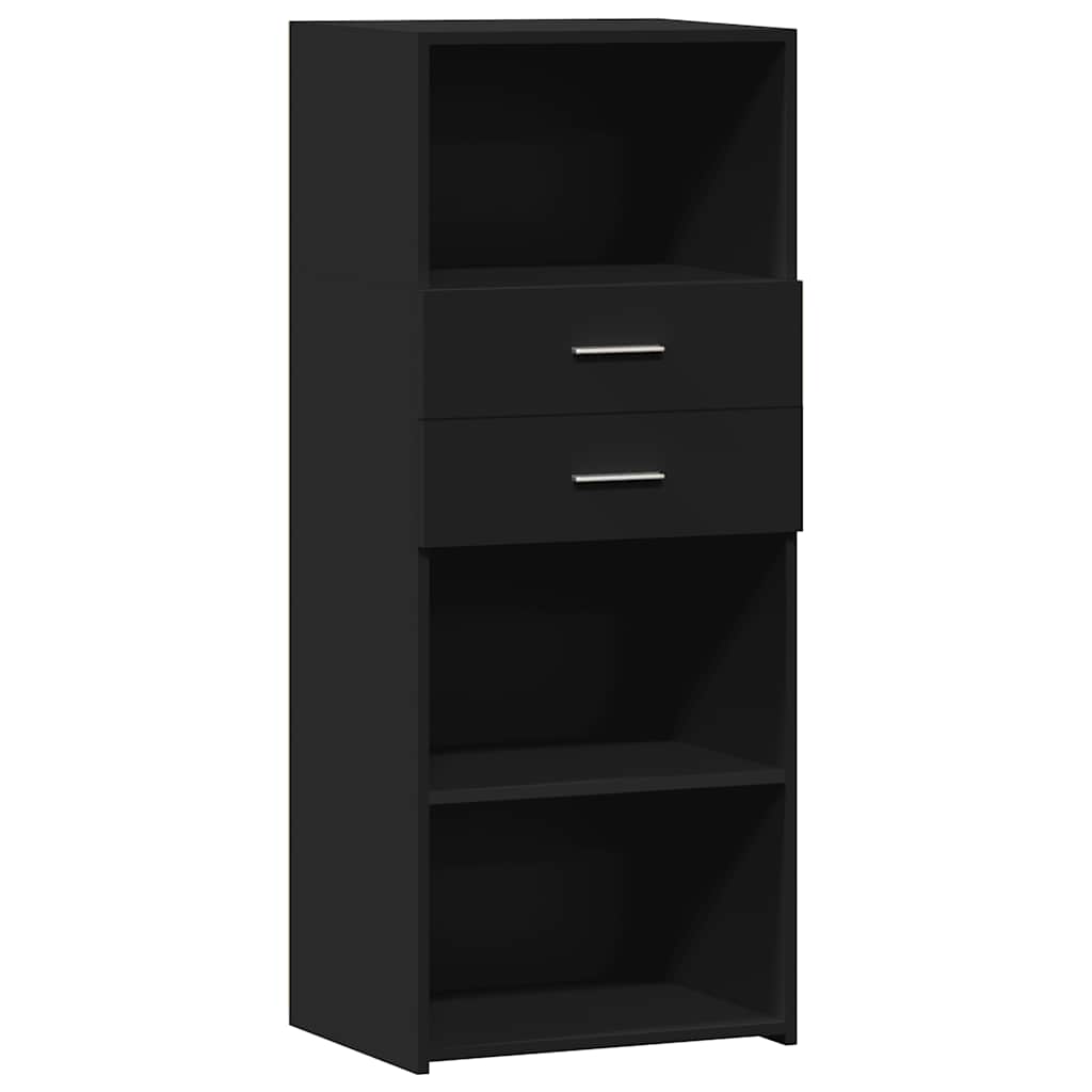 Buffet haut noir 50x42,5x124 cm bois d'ingénierie - XIOS